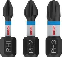 Bosch 3x PRO Phillips Impact Bit (96 x 50 mm, Professional Zubeh&ouml;r Schraubendreher,
