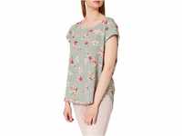 ONLY Women's ONLVIC SS AOP TOP NOOS PTM Bluse, Chinois Green/AOP:RED Roses, 34