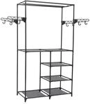 vidaXL Kleiderst&auml;nder Stahl Vliesstoff 87x44x158cm Schwarz Garderobenst&auml;nder