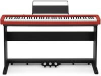 Casio CDP-S160RDSET Digitalpiano-Set rot mit 88 gewichteten Tasten, 10 Sounds, Stativ