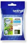 Brother Original Tintenpatrone LC-422XLC Cyan f&uuml;r ca. 1.500 Seiten, f&uuml;r