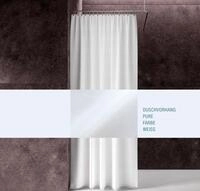 PHOS Duschvorhang 200&times;180 cm &ndash; Textilvorhang aus hochwertigem Polyester &ndash;