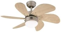 Westinghouse Lighting 76 cm Deckenventilator Turbo Swirl 78158 mit Einzelleuchte und