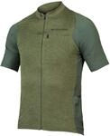 Endura Herren GV500 Gravel Radtrikot, Reiver, kurz&auml;rmelig, Olivgr&uuml;n, Gr&ouml;&szlig;e L