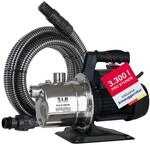 T.I.P. Gartenpumpe Edelstahl mit 4 m Ansauggarnitur (3.300 l/h F&ouml;rdermenge, 46 m