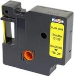 Schriftband-Kassette 45018 S0720580 schwarz auf gelb 12mm x 7m kompatibel f&uuml;r