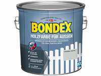 Bondex Holzfarbe für Außen, 2,5 L, Lichtgrau, für ca. 25 m², Wetter- &