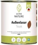 ULTRA NATURE Au&szlig;en Lasur, 0,75L, Teak, Vegan, Nat&uuml;rlich Bio, L&ouml;semittelfrei,
