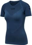 hummel Womens First Seamless Jersey S/S Damen Top, Dark Denim, M/L