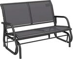 Outsunny 2-Sitzer Schaukelstuhl Gartenbank mit Schaukelmechanismus Gartenschaukel