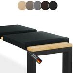 Lycce Bankauflage Klemmkissen 2 Leisten, Sitzkissen Kunstleder schwarz,...