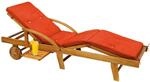 Detex Auflage Liege wetterfest UV-best&auml;ndig Schlaufen Zugband 5cm Dicke Polster