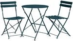 Vanage | Bistro Set Balkon | Balkonm&ouml;bel klappbar Set 3-teilig | pulverbeschichteter