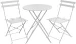 SVITA Berlin Bistro-Set 3-teilig Gartenset Garnitur Metall-M&ouml;bel Stuhl Tisch