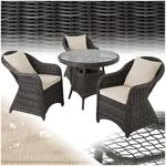 tectake&reg; Aluminium Polyrattan Gartenlounge Sitzgruppe, Gartenm&ouml;bel Set mit weichen