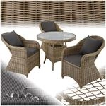 tectake&reg; Aluminium Polyrattan Gartenlounge Sitzgruppe, Gartenm&ouml;bel Set mit...