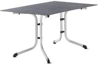 SIEGER Boulevard Platte. Klapptisch, Polytec-Dekorplatte und Stahlrohr-Gestell,