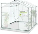 JUSKYS&reg; Aluminium Gew&auml;chshaus mit Fundament 4,75 qm - 190 &times; 253 cm - 1 Dachfenster