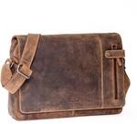 ALMADIH Leder Umh&auml;ngetasche DYLAN Premium Rindsleder - Ledertasche mit Laptop Fach