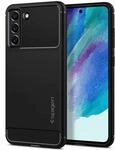 Spigen Rugged Armor H&uuml;lle Kompatibel mit Samsung Galaxy S21 FE 5G -Schwarz