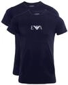 Emporio Armani Herren Mens Basic Essential Monogram 2-Pack with Crew Neck T-Shirt,