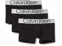 Calvin Klein Herren 3er Pack Boxershorts Trunks Baumwolle mit Stretch, Schwarz