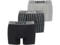 Levi's Herren Stripes Logo Heren Briefs Gift Boxer Shorts, Black / Grey, S EU
