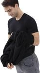 Mey Loungewear Serie Hybrid T-Shirt Herren Shirts 1/2 Arm Schwarz (XXL)