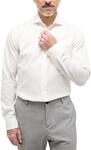 ETERNA Slim Fit Cover Hemd Langarm blickdichter Twill beige