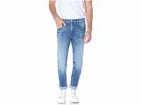 Replay Herren Jeans Anbass Slim-Fit Hyperflex White Shades mit Stretch, Blau...