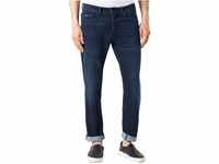 BOSS Herren Taber BC-P-1 Tapered-Fit Jeans aus dunkelblauem Super-Stretch-Denim