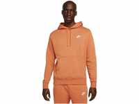 Nike Mens Hooded Long Sleeve Top Sportswear Club Fleece, Hot Curry/Hot...