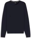 BOSS Herren Leno-P Slim-Fit Pullover aus Merinowolle Dunkelblau M