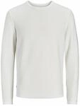JACK & JONES Herren Jjewind Knit Crew Neck Noos Pullover, Cloud Dancer, XXL EU