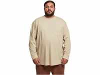 Urban Classics Herren Heavy Oversized Pocket Longsleeve T-Shirt, Concrete, M