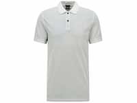 BOSS Herren Prime Slim-Fit Poloshirt aus Baumwoll-Piqué Silber XXXL