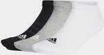 adidas Unisex Cushioned Low-Cut Socks 3 Pairs, Medium Grey Heather / White / Black,