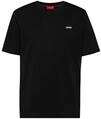 HUGO Herren Dero222 T-Shirt aus Baumwoll-Jersey mit Logo-Print Schwarz001 L