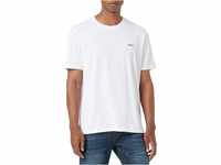 HUGO Herren Dero222 T-Shirt aus Baumwoll-Jersey mit Logo-Print Weiß M
