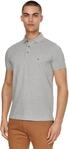 Tommy Hilfiger Herren Poloshirt Kurzarm 1985 Slim Fit, Grau (Light Grey Heather),