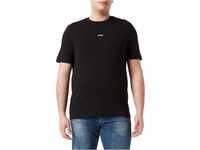 BOSS Herren TChup Relaxed-Fit T-Shirt aus Stretch-Baumwolle mit Logo-Print Schwarz