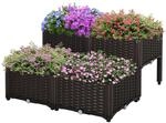 Outsunny Hochbeet, Pflanzkasten mit Abflussl&ouml;chern, Blumenkasten im...