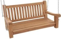 CLP Schaukelbank Joyce I Gartenschaukel aus Teakholz I Holzschaukel wetterfest...