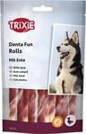 TRIXIE Denta Fun Rolls mit Ente - Hundesnack - Rinderhaut mit Entenfleisch ummantelt