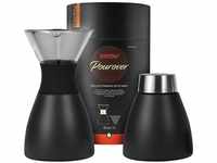 asobu Kaffeekocher, isoliert, ca. 90 ml, Schwarz Doppelwandiges Vakuum,