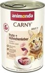 animonda Carny Katzen Nassfutter Pute + H&uuml;hnchenleber (6 x 400g), getreidefreies