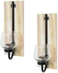 Wandkerzenhalter 2er Set Viola Wanddekoration Teelichthalter HTI-Line