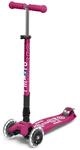 Micro Mobility Maxi Micro Deluxe Foldable mit LED Rollen, H&ouml;henverstellbar, ab 5-10