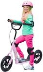HOMCOM Kinderroller Scooter Tretroller mit verstellbarem Lenker, gro&szlig;en R&auml;dern und