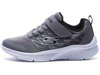 Skechers MICROSPEC TEXLOR Sneaker, Gray Textile/Black Textile & Trim, 29 EU